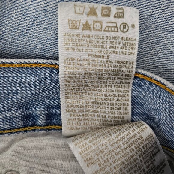 Levi's Straight Fit Men's Rare Registered Blank Red Tag 505 Denim Jeans 35x30 - Picture 12 of 15